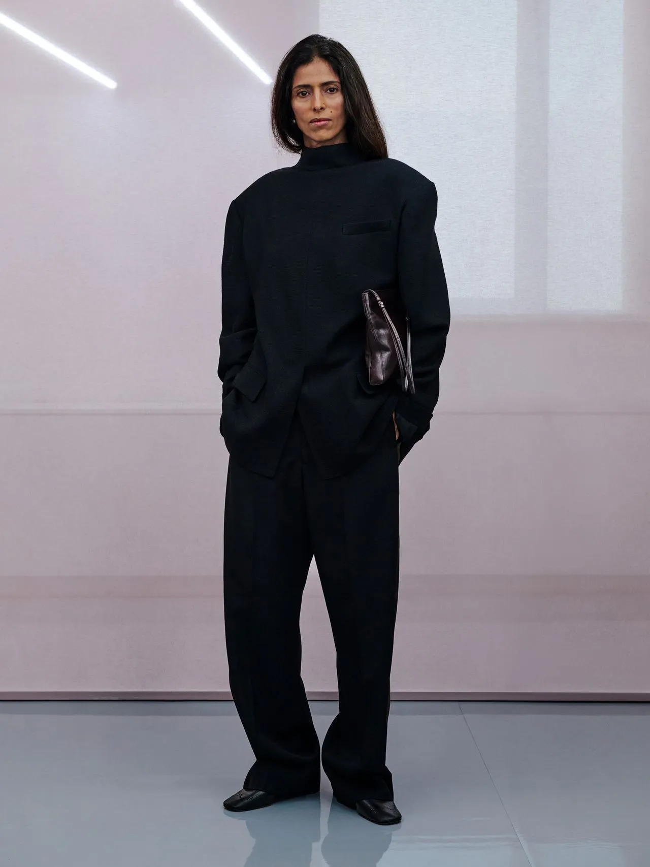 Phoebe Philo Collection F, the train over one arm